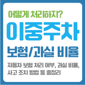 이중주차 사고 보험처리 이중주차 과실 비율 등