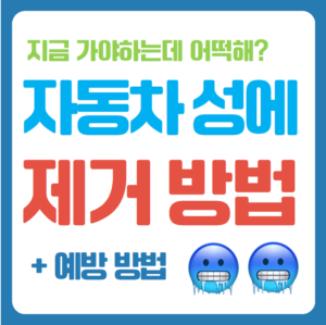 자동차 성에 제거 방법 자동차 성에 예방 방법